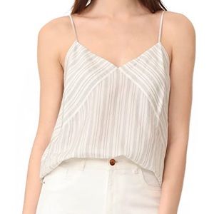 NWOT VINCE 100% Silk Monotone Pinstripe Camisole